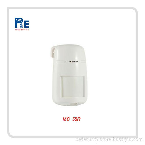 Wireless PIR Wall Mounting Motion Detector / Pet Immunity With External Antenna